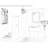 Washbasin cabinet with drawers Moche