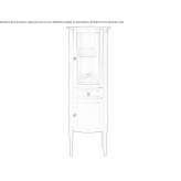 Tall wooden bathroom cabinet with doors Goias