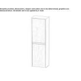 Single wooden bathroom column with door Wackerow
