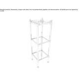 Open, standing, metal bathroom cabinet Hillerod