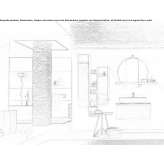 Oak bathroom cabinet/washbasin cabinet Belfair