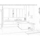 Oak bathroom cabinet/washbasin cabinet Belfair