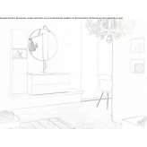Segmented, single, suspended bathroom cabinet Troubky