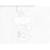 Washbasin cabinet with integrated washbasin and towel rack Niort