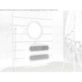 Hanging teak washbasin cabinet with integrated washbasin Pawhuska