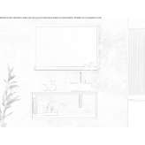 Single Scene® washbasin cabinet mounted on the wall Boulazac