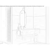 Wooden wall-mounted washbasin cabinet with a mirror Seiffen