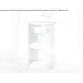Floor-standing cabinet under the washbasin made of stainless steel Achel