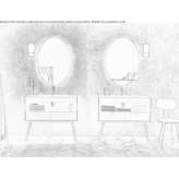 Dualite® washbasin cabinet standing on the floor Wolin