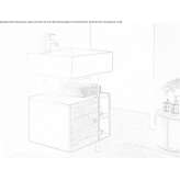 Wooden washbasin cabinet with integrated washbasin Melissi