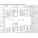 Double wall-mounted washbasin cabinet with towel rack Zarate