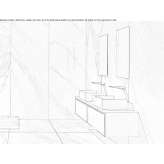 Wall-mounted washbasin cabinet with drawers Tocumbo