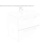 Wall-mounted washbasin cabinet with drawers Ladelund