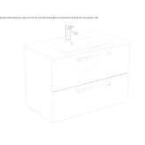 Wall-mounted washbasin cabinet with drawers Ladelund