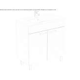 Under-washbasin cabinet with doors Ladelund
