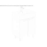 Under-washbasin cabinet with doors Ladelund