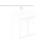 Under-washbasin cabinet with doors Ladelund