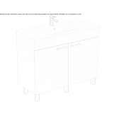 Under-washbasin cabinet with doors Ladelund