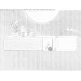 Wall-mounted washbasin cabinet with doors Romos