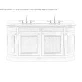 Double oak washbasin cabinet with doors Lytle