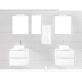 Ocritech double washbasin cabinet with mirror Canaries