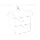 Wall-mounted washbasin cabinet with drawers Deshler