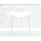 Floor-standing brass console sink with towel rack Colmenar