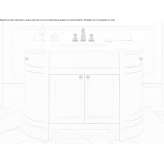 Single washbasin cabinet with drawers Atongo