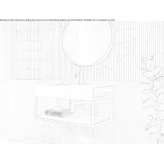 Single Scene® washbasin cabinet for wall mounting Boulazac