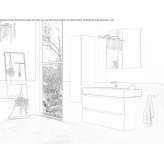 Single ceramic wall-mounted washbasin cabinet with drawers Skalica