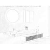 Ocritech wall cabinet under washbasin with cabinets Hasloh
