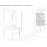 Fenix-NTM® wall-mounted washbasin cabinet with integrated washbasin Skalica