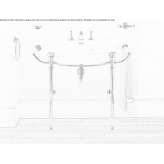 Single brass console sink Birkfeld