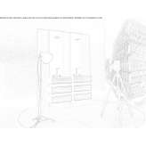 Wall-mounted washbasin cabinet made of Corian® and wood Pavlovo
