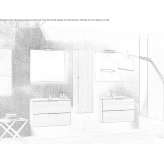 Wooden wall-mounted washbasin cabinet with drawers Cananeia
