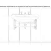 Brass wall-mounted console washbasin with towel rail Jagodje