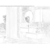 Ceramic wall-mounted washbasin cabinet with integrated washbasin Skalica