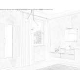 Single wall-mounted washbasin cabinet with mirror Canaries