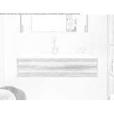 Single washbasin cabinet with integrated washbasin Dagneux