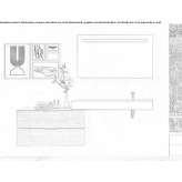 Single ceramic wall-mounted washbasin cabinet with mirror Canaries