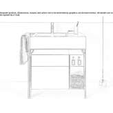 Standing under-washbasin cabinet with drawers Preze