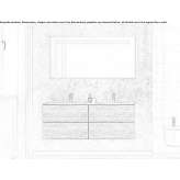 Ocritech double washbasin cabinet with mirror Canaries