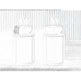 Under-washbasin cabinet standing on the floor Frasher