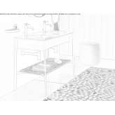 Double standing under-washbasin cabinet Aheloy