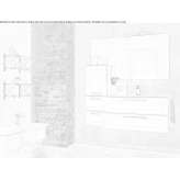 Single wooden wall-mounted washbasin cabinet Yeppoon