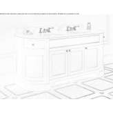 Double washbasin cabinet with doors Aguaton