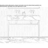 Arabescato double marble console sink Foscoe