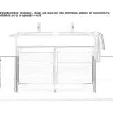 Standing under-washbasin cabinet with drawers Preze