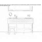 Wooden washbasin cabinet with a mirror Helmond
