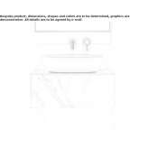 Hanging washbasin cabinet made of porcelain stoneware with drawers Huitron